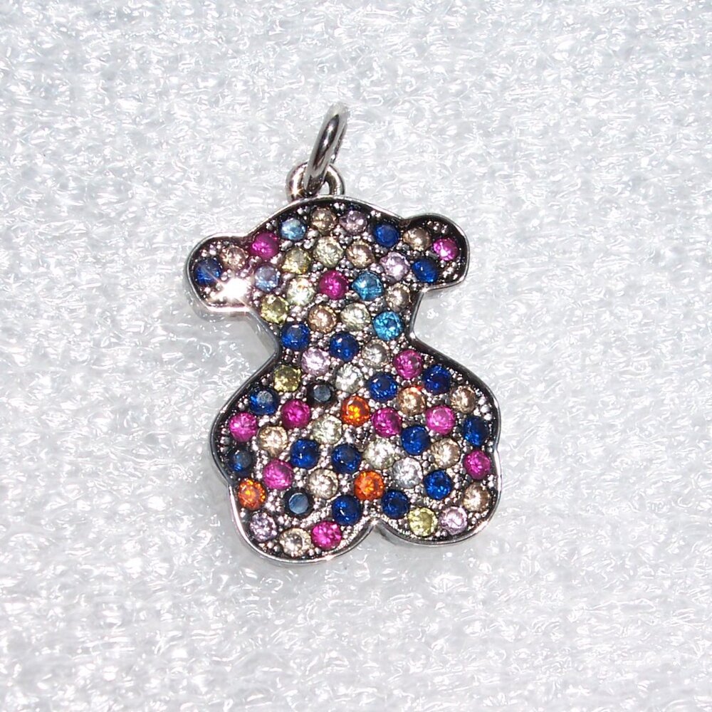 TOUS SILVER FANTASY PENDANT WITH SAPPHIRES